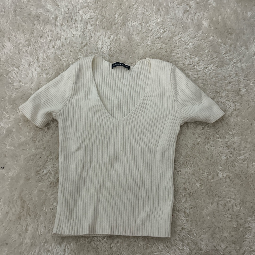 brandy white tee